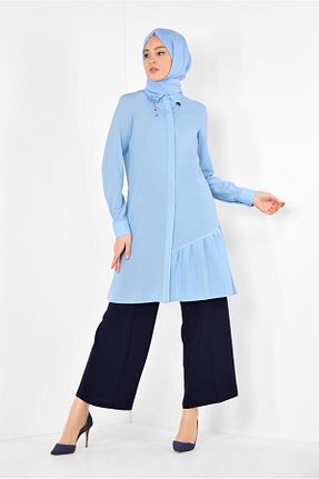 تونیک حجاب آبی زنانه پلی استر Alvina - کد 874939646