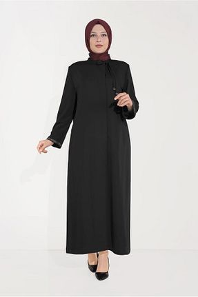 مانتو بلند حجاب مشکی زنانه Alvina - کد 869458144