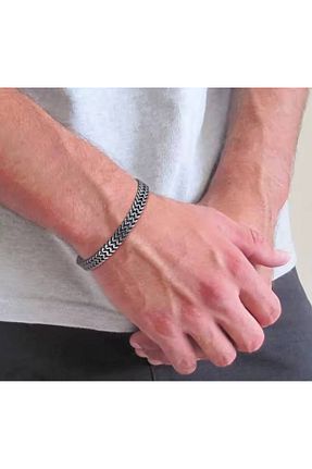 دستبند استیل (فولاد) طوسی زنانه استیل ضد زنگ ESJ - کد 929728690