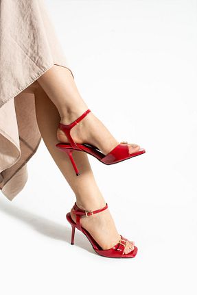 کفش استایلیتو قرمز پاشنه نازک Güllü Shoes - کد 932860531
