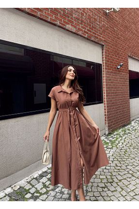 لباس قهوه ای زنانه بافتنی Sindimoda - کد 932873843