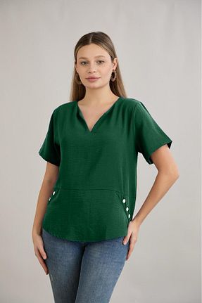 بلوز سبز زنانه ساده HOFY - کد 932885055