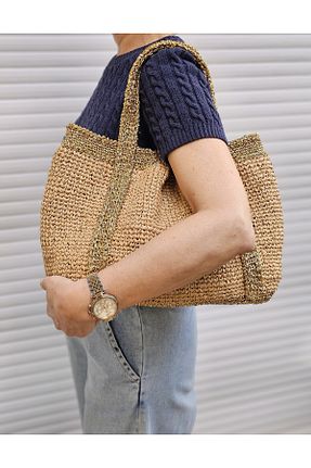 کیف دوشی زرد زنانه پارچه ای crafttatelier - کد 932892832
