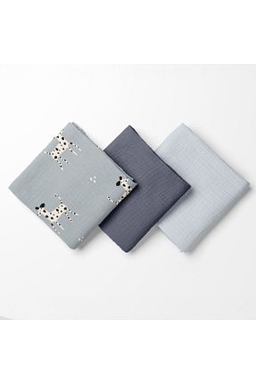 پارچه موسیلین آبی Kumori - کد 932886893