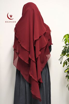 شال زرشکی زنانه شیفون Bilenler - کد 932890029