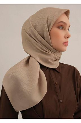 روسری بژ پنبه ای Armine - کد 932898342
