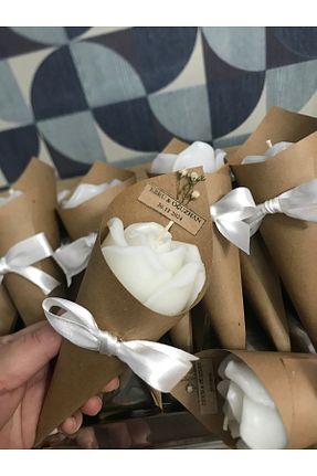 شمع سفید Vanilya BlueDaisyCandle - کد 926286458