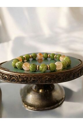 دستبند جواهر رنگی زنانه سنگ طبیعی Tasarım - کد 927304305