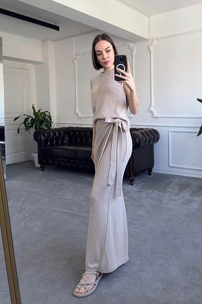 ست بالاتنه و پائین تنه رنگی زنانه بافتنی MAGARDE - کد 932905407