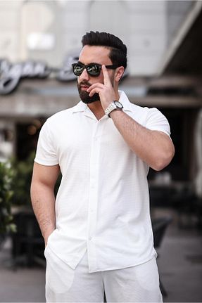 ست بالاتنه و پائین تنه سفید مردانه بافت MFZ Giyim - کد 932908238