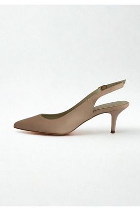 کفش پاشنه بلند کلاسیک صورتی زنانه چرم خالص MY MADRE LEATHER SHOES - کد 932913581