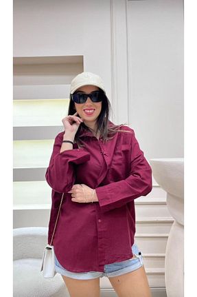 پیراهن زرشکی زنانه اورسایز blackbonds - کد 932924949