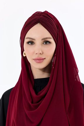 کلاه شنای حجاب زرشکی زنانه ladrans - کد 849080738
