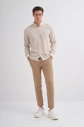 پیراهن بژ مردانه اسلیم فیت Cazador - کد 932924422