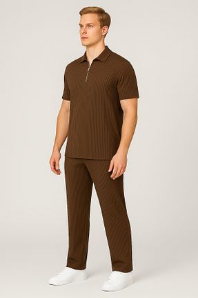 ست گرمکن قهوه ای مردانه پلی استر Altamira - کد 932926893