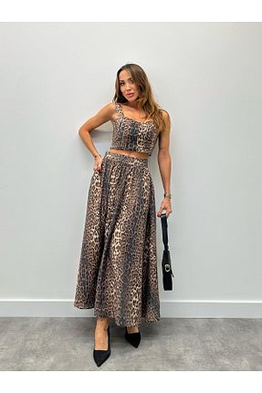 ست بالاتنه و پائین تنه رنگی زنانه بافتنی MALDİA SHOP - کد 932923708