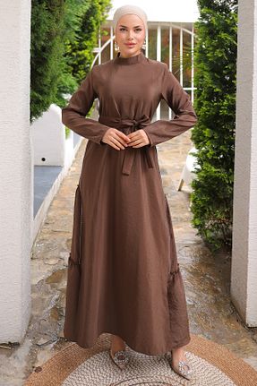 لباس حجاب قهوه ای زنانه رگولار InStyle - کد 932927900