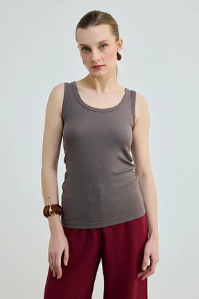 رکابی قهوه ای زنانه بدون آستین Gusto - کد 926167748