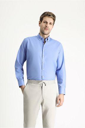 پیراهن فیروزه ای مردانه رگولار Kiğılı - کد 824701780