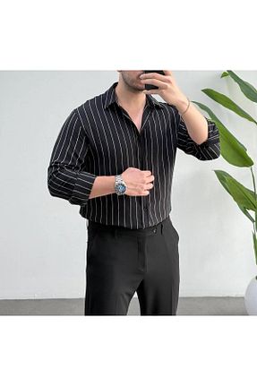 پیراهن مشکی مردانه رگولار JACK CAPRİO - کد 932940685