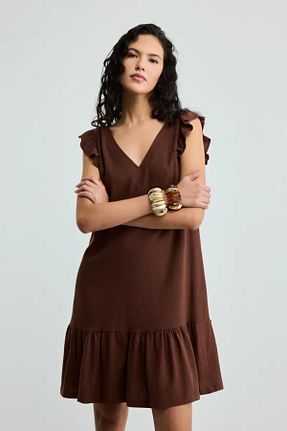لباس قهوه ای زنانه بافتنی Gusto - کد 926024716