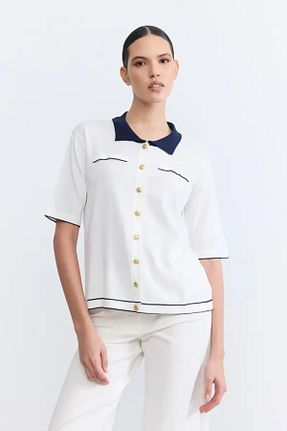 بلوز نباتی زنانه ساده Gusto - کد 930818438