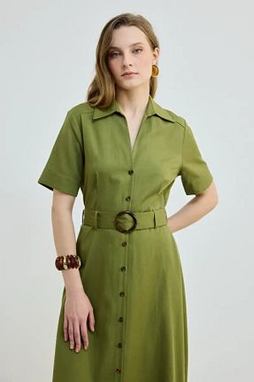 لباس سبز زنانه بافتنی Gusto - کد 926024584