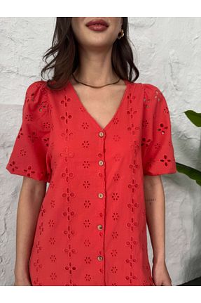 لباس قرمز زنانه بافتنی Elif Özbey Butik - کد 932979820