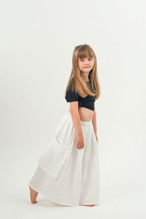 دامن سفید بچه گانه پنبه ای Catz Kids - کد 933624628