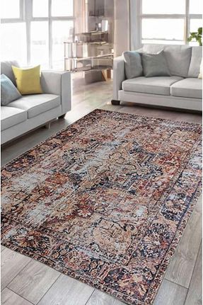 فرش نارنجی قابل شستشو Çam Halı - کد 923095276