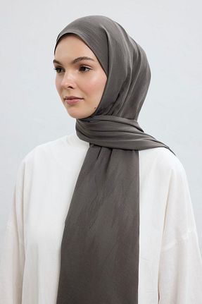شال طوسی زنانه ابریشم Qef - کد 932983988