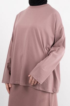 سوئیشرت حجاب صورتی زنانه %100 پنبه Vauva - کد 932947252