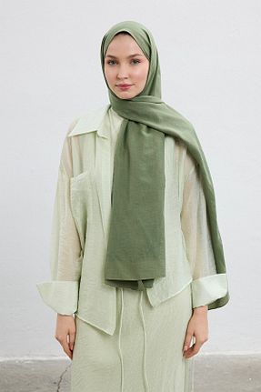 شال سبز زنانه ابریشم Qef - کد 932985106