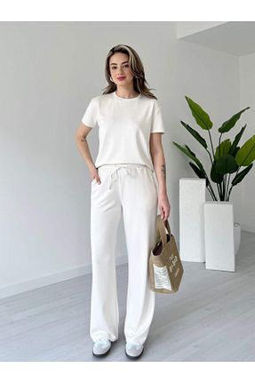 ست بالاتنه و پائین تنه زرشکی زنانه بافتنی tiamoda - کد 932981177