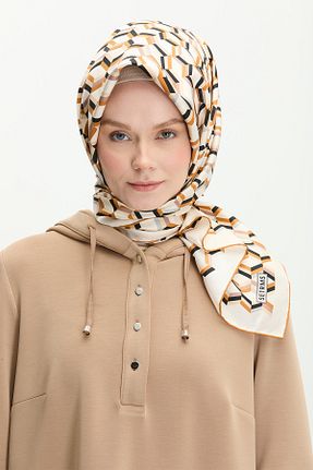 روسری بژ 90 x 90 Setrms - کد 932983598