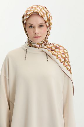 روسری نارنجی 90 x 90 Setrms - کد 932983766