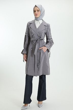 کلاه و ابایا طوسی زنانه بافتنی Setrms - کد 932987843