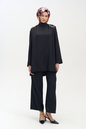 ست بالاتنه و پائین تنه حجاب مشکی اورسایز Setrms - کد 932987852
