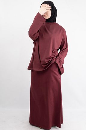 دامن حجاب زرشکی زنانه اورسایز Vauva - کد 932992215