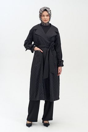 مانتو بلند حجاب مشکی زنانه Setrms - کد 932988003