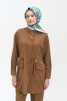 ست بالاتنه و پائین تنه حجاب قهوه ای رگولار Setrms - کد 932987753