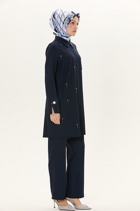 ست بالاتنه و پائین تنه حجاب سرمه ای رگولار Setrms - کد 932986963