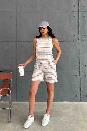 ست بالاتنه و پائین تنه نارنجی زنانه بافتنی Cappmoda - کد 851664711