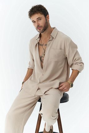 ست بالاتنه و پائین تنه بژ مردانه بافتنی MAİ COLLECTİON - کد 843038248