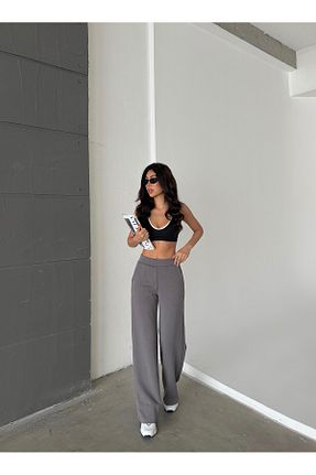 شلوار طوسی زنانه پارچه CEGEB - کد 931818517