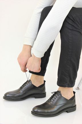 کفش کلاسیک مشکی مردانه چرم خالص DOCKA - کد 933040410