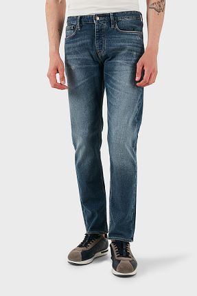 شلوار جین سرمه ای مردانه پاچه ساده Emporio Armani - کد 933647198