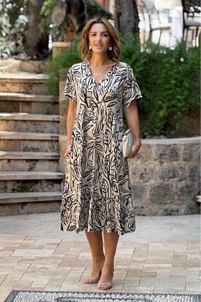 لباس بژ زنانه بافتنی Nevin Kaya Moda - کد 933040465