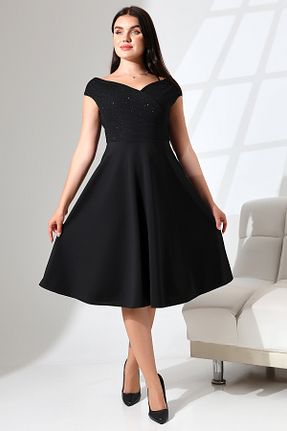 لباس مجلسی و فارغ التحصیلی مشکی زنانه کرپ Rokka - کد 836406039