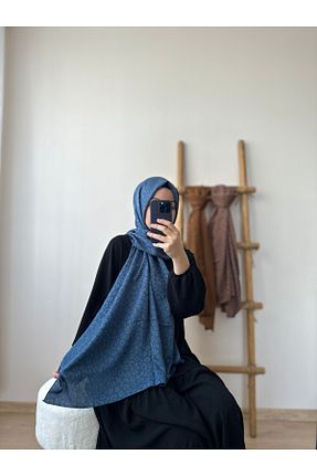 شال آبی زنانه پنبه ای VALOR - کد 933064112